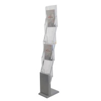 Foldable Brochure Holder Literature Stands  Portable Literature Holder Catalogue Shelf  ZIP Up Stand Book and Magazine  Holder