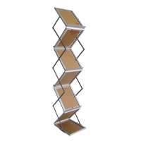 Foldable Brochure Holder Catalogue Shelf  Magazine Rack Catalogue Stand  Zigzag Aluminum Literature Holder