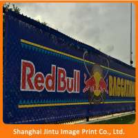 2017 PVC coated polyester scrim mesh banner material, wide mesh barrier fencing vinyl banner